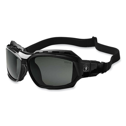 Skullerz Loki Safety Glasses/Goggles, Black Nylon Impact Frame,Polarized Smoke Polycarbonate Lens