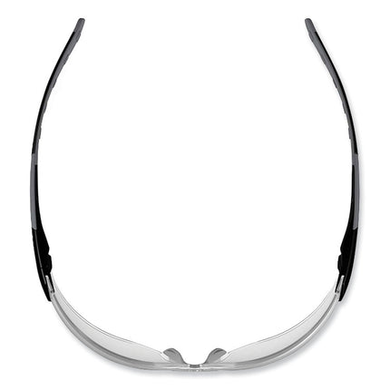 Skullerz Saga Frameless Safety Glasses, Black Nylon Impact Frame, Anti-Fog Clear Polycarbonate Lens