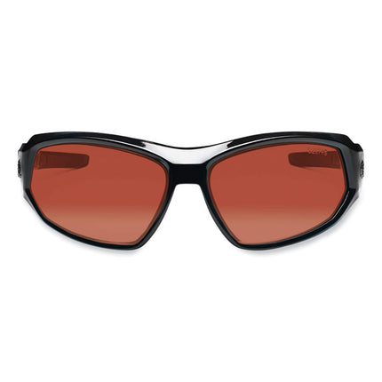 Skullerz Loki Safety Glasses/Goggles, Black Nylon Impact Frame, Polarized Copper Polycarbonate Lens