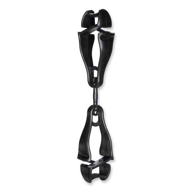 Squids 3420 Dual Clip Swivel Glove Clip Holder, 1 x 0.6 x 5.5, Acetal Copolymer, Black, 100/Pack