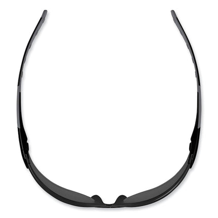Skullerz Saga Frameless Safety Glasses, Black Nylon Impact Frame, Anti-Fog Smoke Polycarbonate Lens