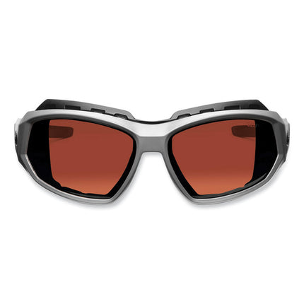 Skullerz Loki Safety Glasses/Goggles, Gray Nylon Impact Frame, Polarized Copper Polycarbonate Lens