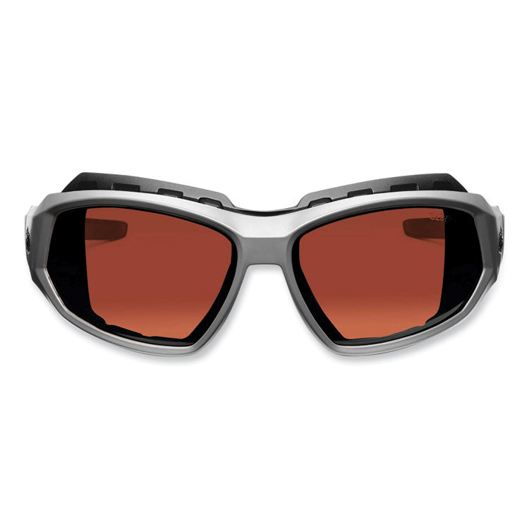 Skullerz Loki Safety Glasses/Goggles, Gray Nylon Impact Frame, Polarized Copper Polycarbonate Lens