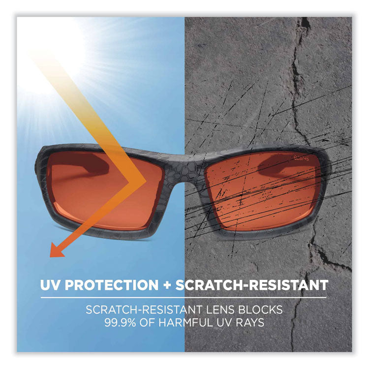 Skullerz Odin Safety Glasses, Kryptek Typhon Nylon Impact Frame, Polarized Copper Polycarbonate Lens