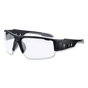 Skullerz Dagr Safety Glasses, Matte Black Nylon Impact Frame, Anti-Fog Clear Polycarbonate Lens