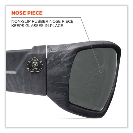 Skullerz Odin Safety Glasses, Kryptek Typhon Nylon Impact Frame, AntiFog Smoke Polycarbonate Lens