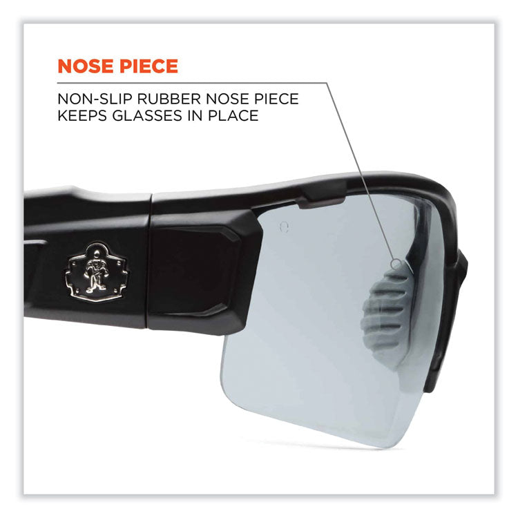 Skullerz Dagr Safety Glasses, Black Nylon Impact Frame, Indoor/Outdoor Polycarbonate Lens