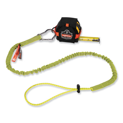 Squids 3100 Lanyard with Aluminum Carabiner + Cinch-Loop, 10 lb Max Working Capacity, 42" to 54" Long, Lime