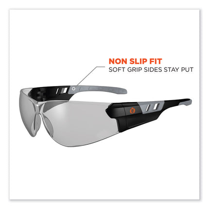 Skullerz Saga Frameless Safety Glasses, Black Nylon Impact Frame, Anti-Fog Indoor/Outdoor Polycarbonate Lens