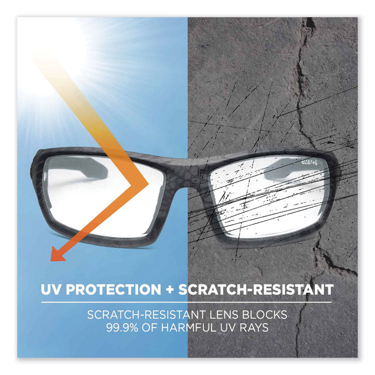 Skullerz Odin Safety Glasses, Kryptek Typhon Nylon Impact Frame, Clear Polycarbonate Lens