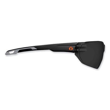Skullerz Vali Frameless Safety Glasses, Black Nylon Impact Frame, Anti-Fog Smoke, Polycarbonate Lens