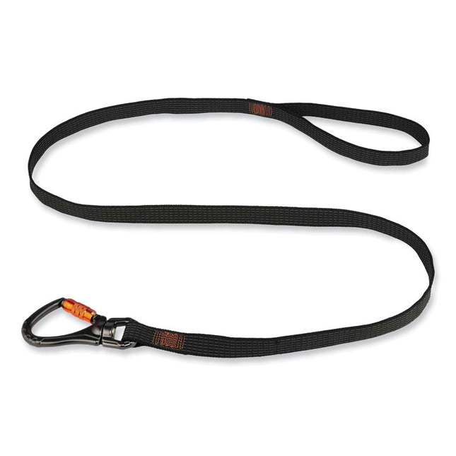 Squids 3129 Tool Lanyard with Double-Locking Swivel Carabiner + Loop, 40 lb Max Working Capacity, 76" Long, Black