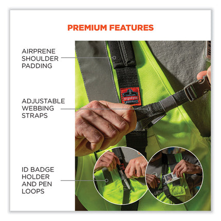 Squids 3138 Padded Barcode Scanner Lanyard Harness, 33" Arm Strap s,18.5" Lanyard ,Black/Orange/Gray