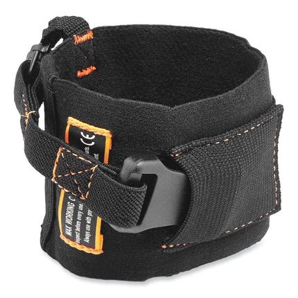 Squids 3116 Pull-On Wrist Lanyard with Buckle, 3 lb Max Working Capacity, 7.5" Long, Black