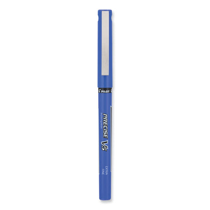Precise V5 Rollerball Pen, Stick, Extra-Fine 0.5 mm, Purple Ink, Purple/Clear Barrel, Dozen