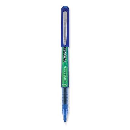 Precise V5 BeGreen Rollerball Pen, Stick, Extra-Fine 0.5 mm, Blue Ink, Blue Barrel, Dozen