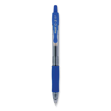 G2 Premium Gel Pen, Retractable, Fine 0.7 mm, Blue Ink, Smoke/Blue Barrel, 2/Pack