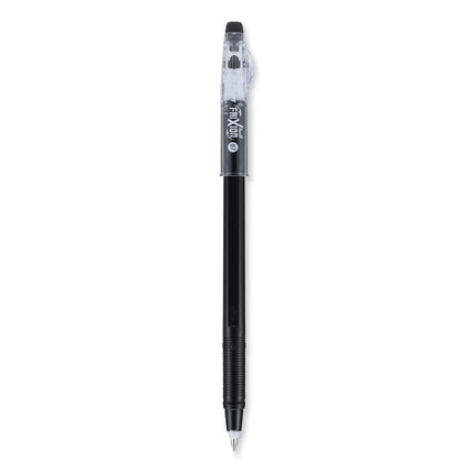 FriXion ColorSticks Erasable Gel Pen, Stick, Fine 0.7 mm, Black Ink, Black Barrel, Dozen