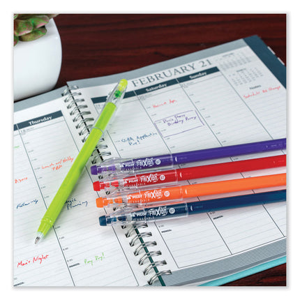 FriXion ColorSticks Erasable Gel Pen, Stick, Fine 0.7 mm, Red Ink, Red Barrel, Dozen