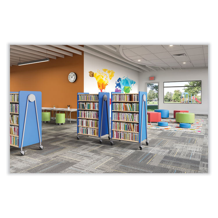 Learn 30" Hexagon Vinyl Ottoman, 30" x 30" x 18", Red