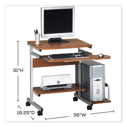 Eastwinds Series Portrait PC Desk Cart, 36" x 19.25" x 31", Medium Cherry