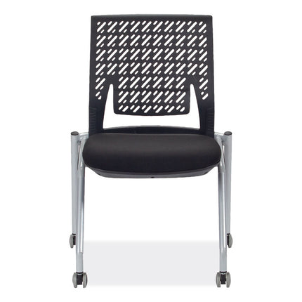 Thesis Training Chair with Flex Back, Supports Up to 250 lb, 18" Seat Height, Black Seat, Gray Base, 2/Carton