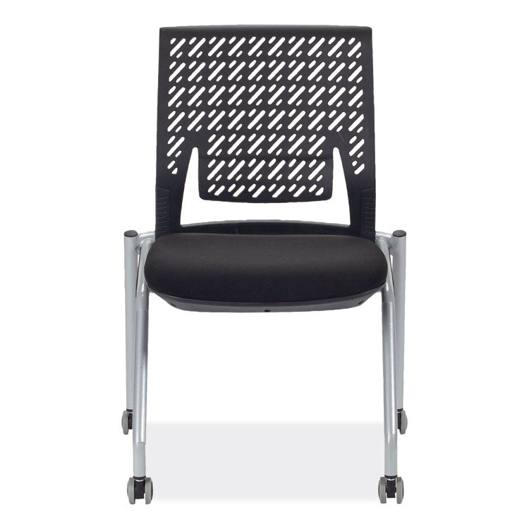 Thesis Training Chair with Flex Back, Supports Up to 250 lb, 18" Seat Height, Black Seat, Gray Base, 2/Carton