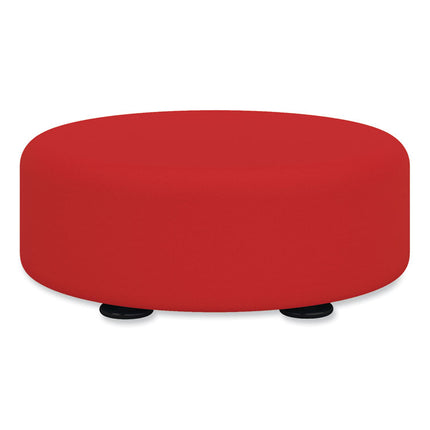 Learn 15" Round Vinyl Floor Seat, 15" x 15" x 5.75", Red