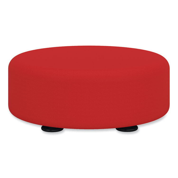 Learn 15" Round Vinyl Floor Seat, 15" x 15" x 5.75", Red