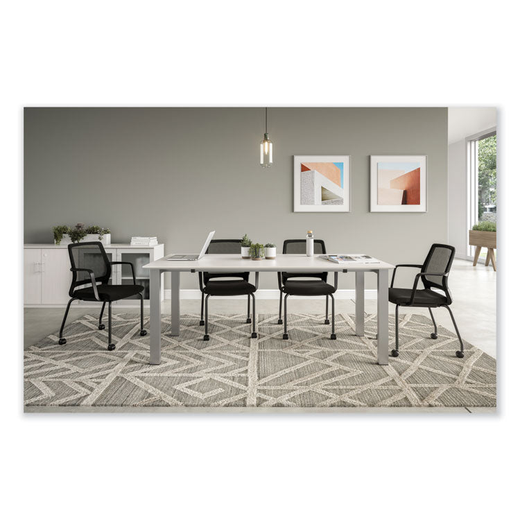 Medina Guest Chair, Supports Up to 275 lb, 18" Seat Height, Black Seat/Back/Base