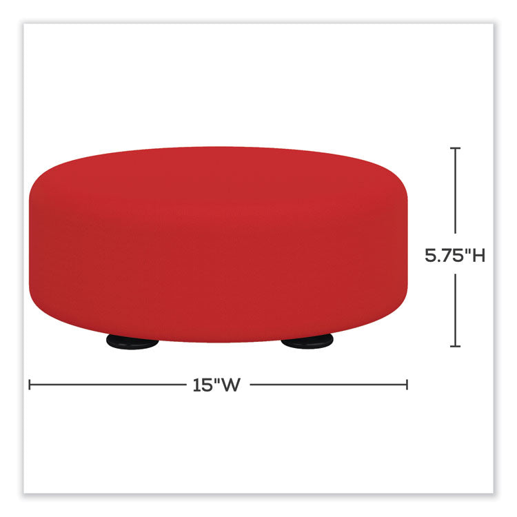 Learn 15" Round Vinyl Floor Seat, 15" x 15" x 5.75", Red