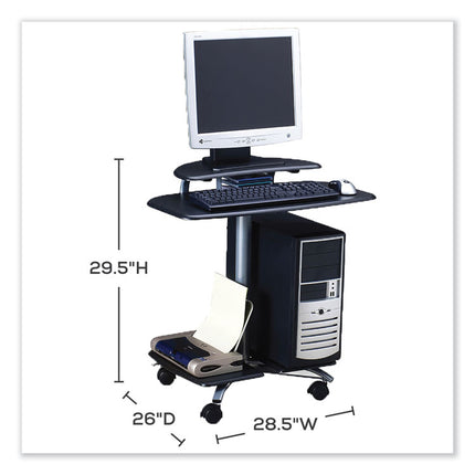 Eastwinds Series FPD Computer Table, 28.5" x 26" x 29.5", Anthracite