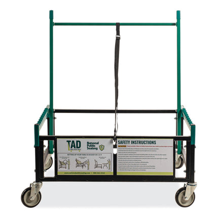 Table Assist Dolly, 1,000 lb Capacity, 38 x 30 x 44.5, Black/Green