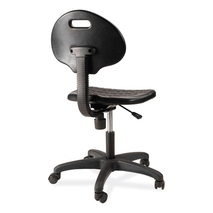 6700 Series Polyurethane Adj Height Task Chair, Supports 300 lb, 16" to 21" Seat Height, Black Seat, Black Back, Black Base