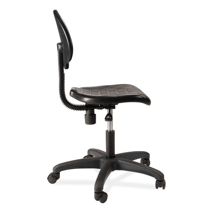 6700 Series Polyurethane Adj Height Task Chair, Supports 300 lb, 16" to 21" Seat Height, Black Seat, Black Back, Black Base