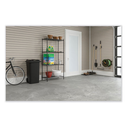 Industrial Wire Shelving, Four-Shelf, 48w x 18d x 72h, Metallic Gray