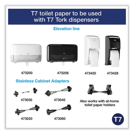 Coreless High Capacity Bath Tissue, 2-Ply, White, 750 Sheets/Roll, White, 12/Carton