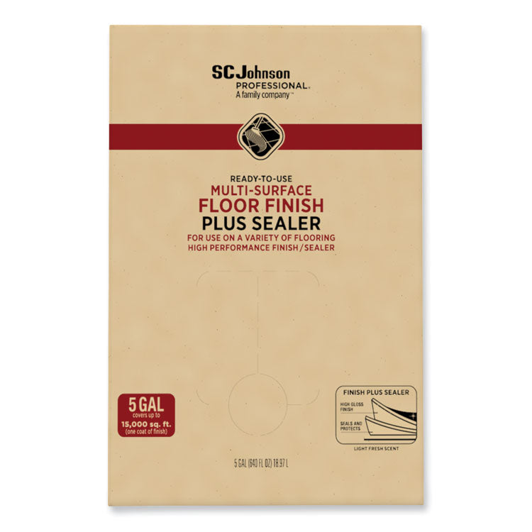 Ready-To-Use Multi-Surface Floor Finish Plus Sealer, Light Fresh Scent, 5 gal Bag-in-Box