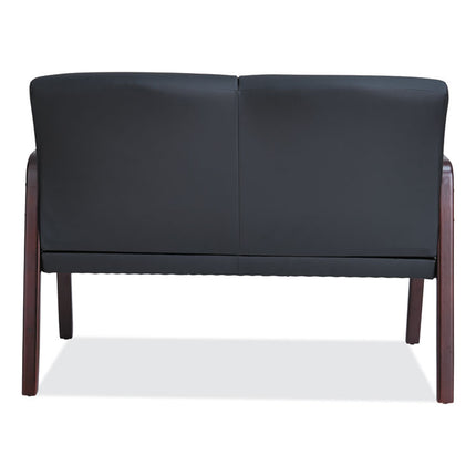 Alera Reception Lounge WL Series Loveseat, 44.88" x 26.13" x 33", Black