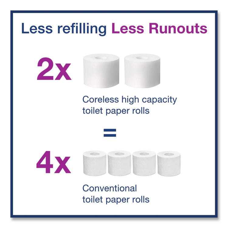 Elevation Coreless High Capacity Bath Tissue Dispenser, 14.17 x 5.08 x 8.23, Black