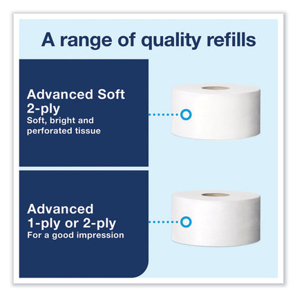 Elevation Bath Tissue Mini-Jumbo Roll Twin Dispenser, 17 x 5.69 x 10.13, Black
