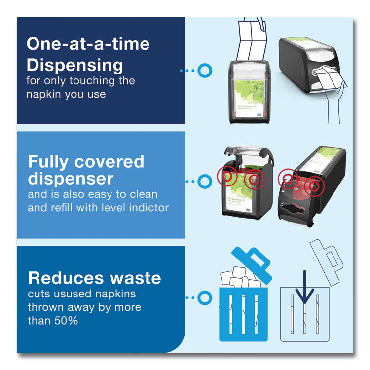 Xpressnap Fit Napkin Dispenser, Tabletop, 4.4 x 5.6 x 6.7, Black