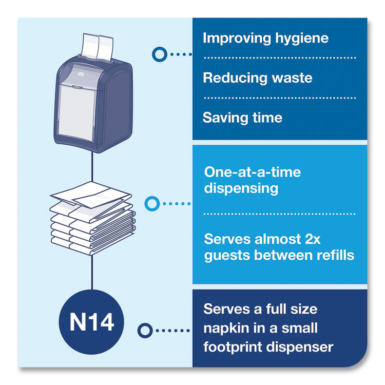 Xpressnap Fit Napkin Dispenser, Tabletop, 4.4 x 5.6 x 6.7, Black