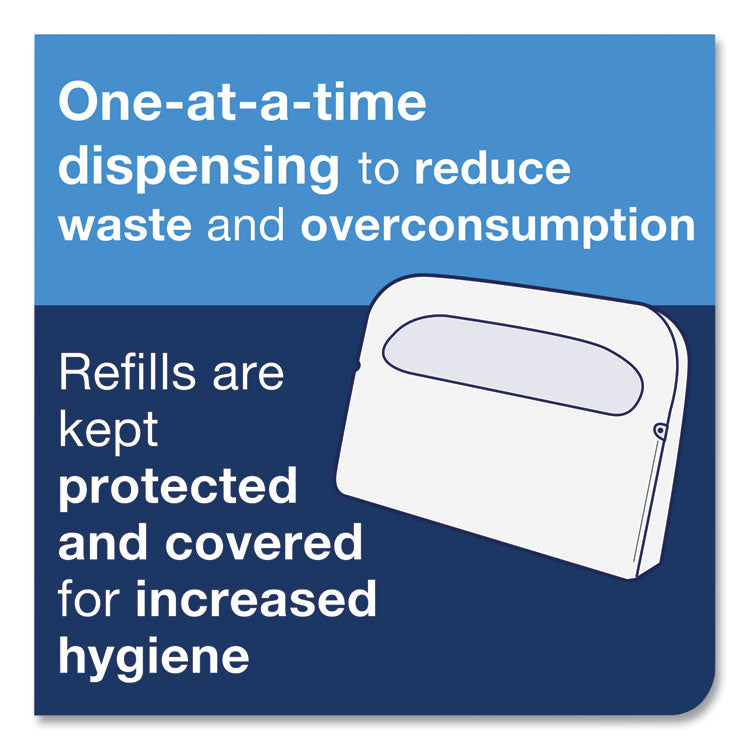 Toilet Seat Cover, Half-Fold, 14.5 X 17, White, 250/pack, 20 Packs/carton