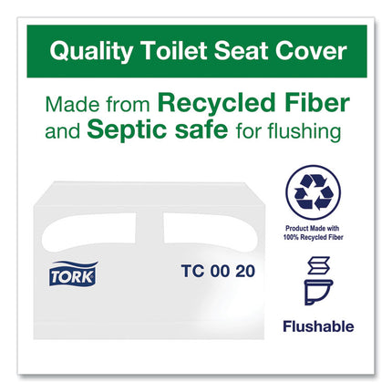 Toilet Seat Cover, Half-Fold, 14.5 X 17, White, 250/pack, 20 Packs/carton