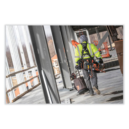 Arsenal 5930T Web Handle Canvas Hoist Bucket and Top, 150 lb, Gray