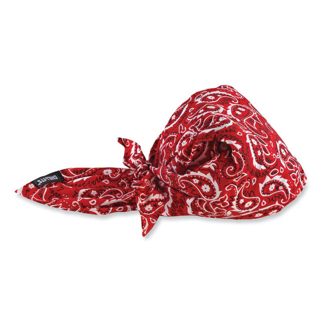 Chill-Its 6710CT Cooling PVA Tie Bandana Triangle Hat, One Size Fits Most, Red Western