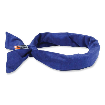 Chill-Its 6700FR Fire Resistant Cooling Tie Bandana Headband, One Size Fits Most, Blue