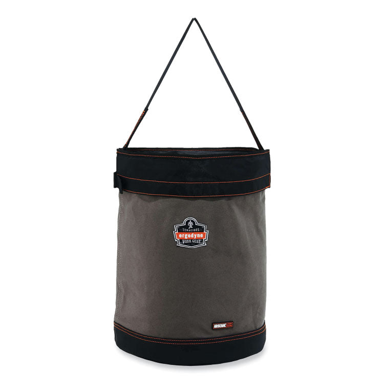 Arsenal 5935T Extra-Large Web Handle Canvas Hoist Bucket and Top, 150 lb, Gray