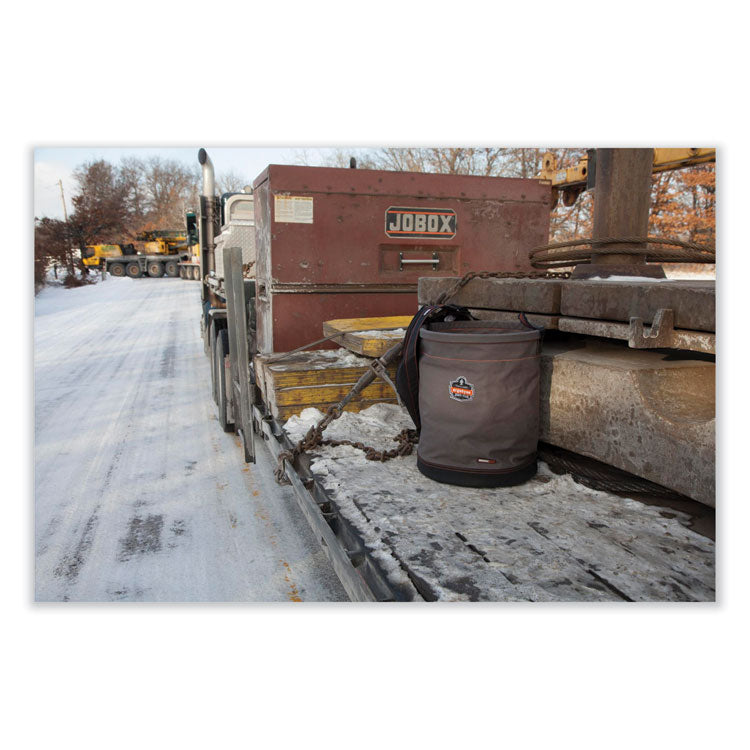 Arsenal 5945 Extra-Large Swiveling Carabiner Canvas Hoist Bucket, 150 lb, Gray